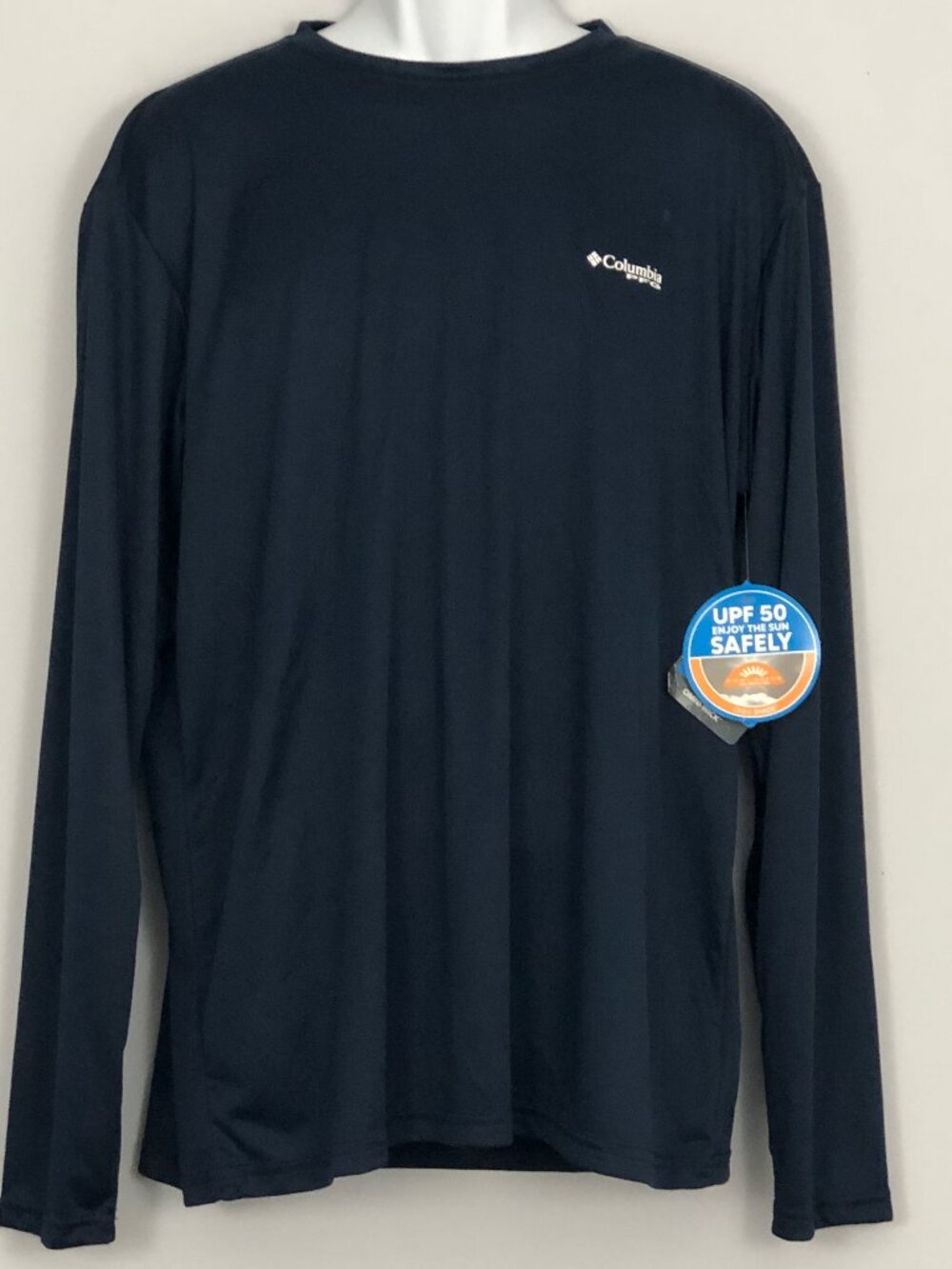 Columbia PFG Long Sleeve Shirt Men L Blue Omni-Shade UPF 50 Sun Fishing Gorpcore